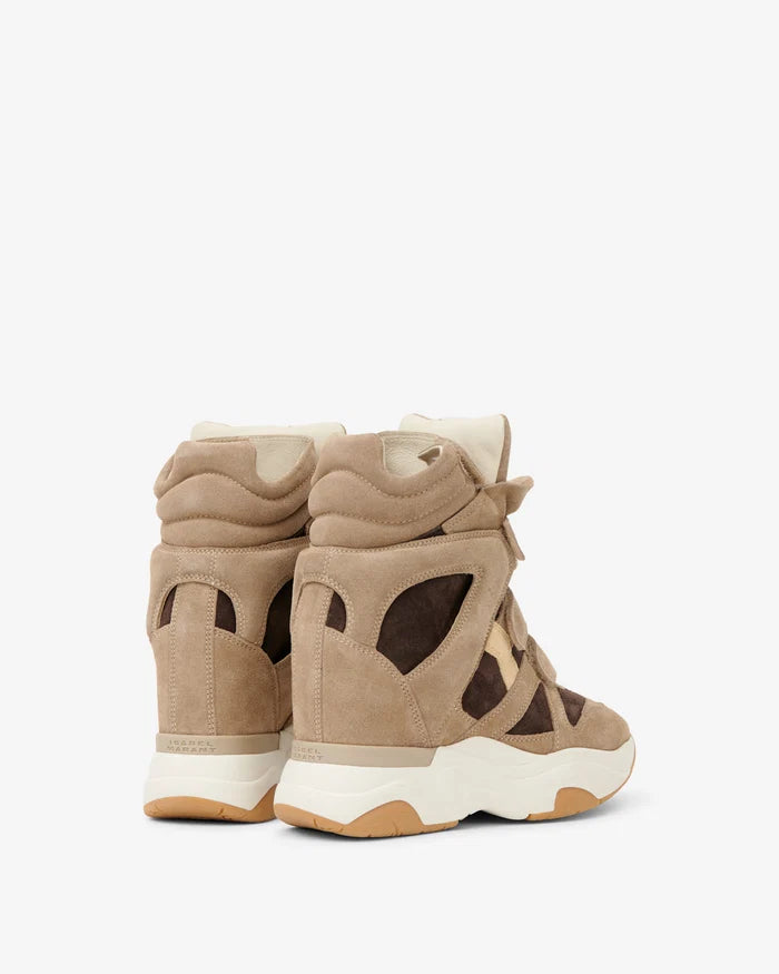 Isabel Marant Balskee Sneakers Suede Wedge Sand Brown