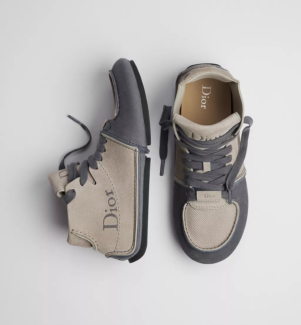 Roadie Lace Up Boot Gray Nubuck and Gray Suede Calfskin