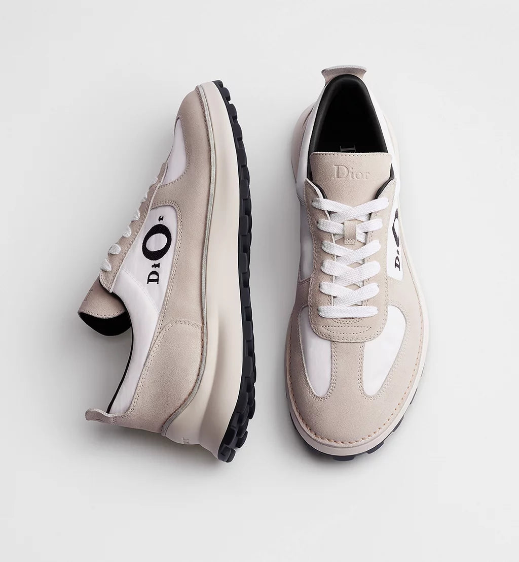 Squash Sneaker Gray Suede Calfskin White Technical Fabric