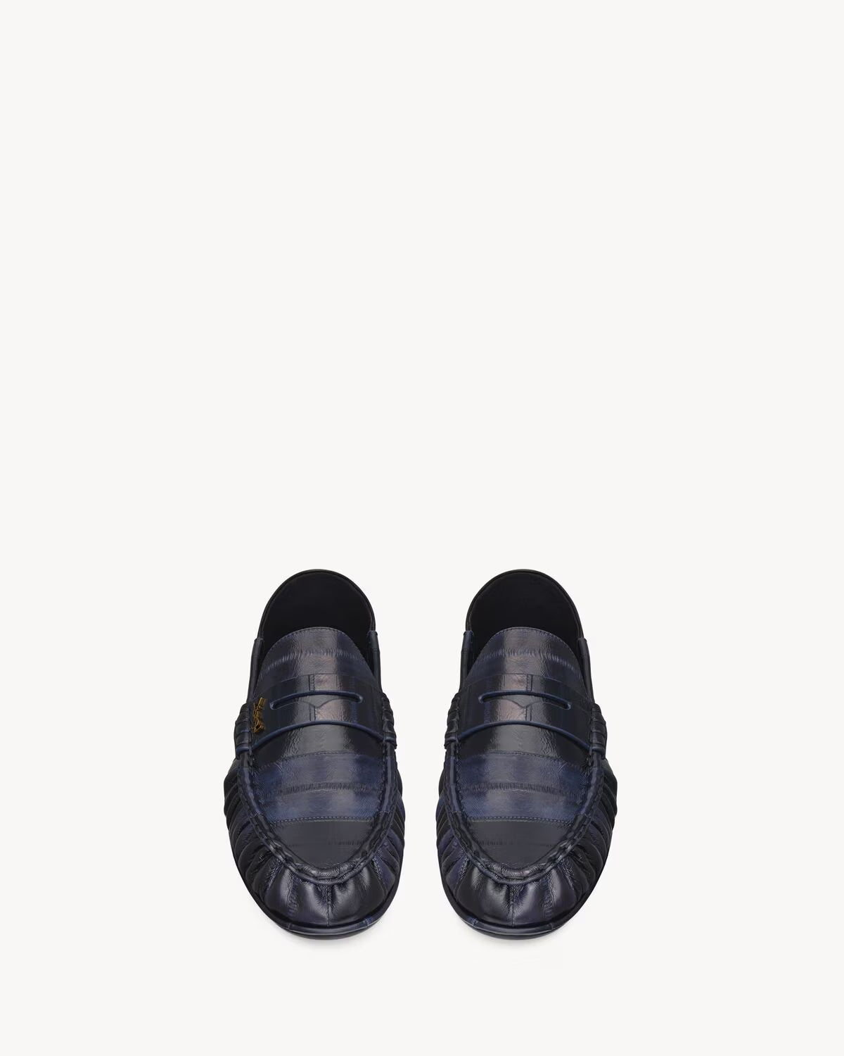 YSL Le Loafer Foldable Hagfish Black & Navy Blue