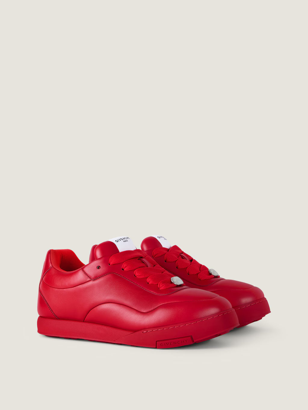Givenchy Puffy Yard Sneakers In Nappa Leather Vermillon
