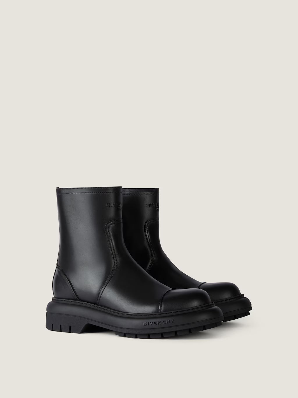 Givenchy Cargo Biker Boots Leather