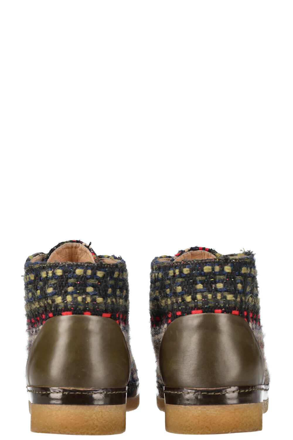 Boots Tweed Green Red