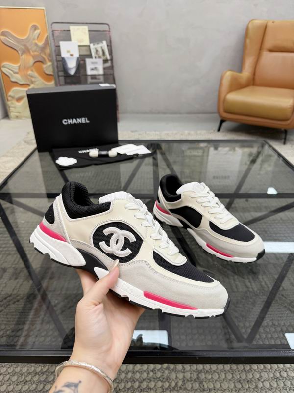 White Runner Sneakers Vibrant Pink Sole Accent