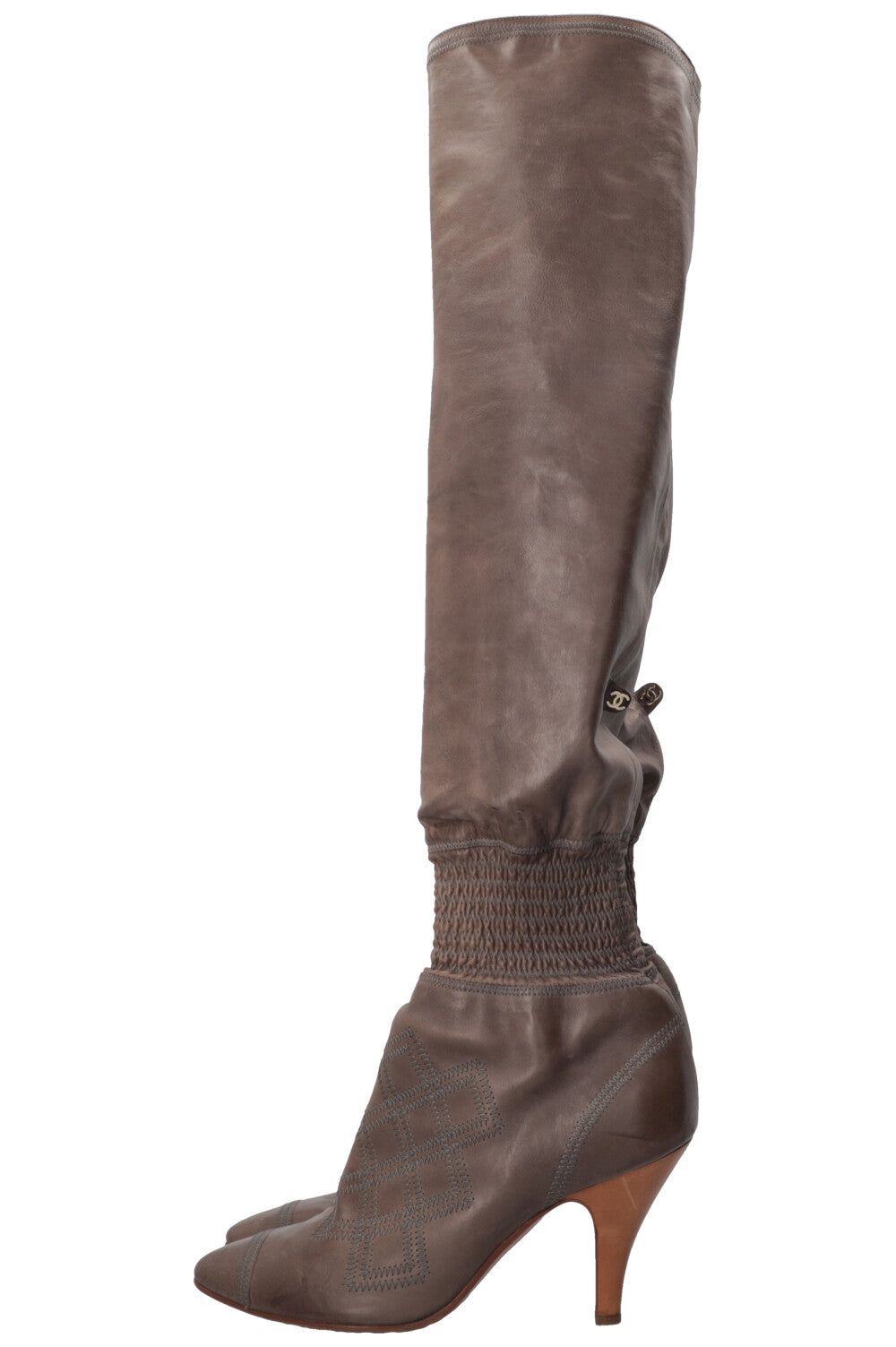 Knee High Boots Brown/Grey