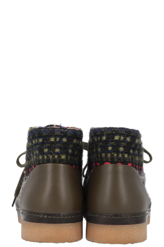 2015 Salzburg Tweed Ankle Boots Green