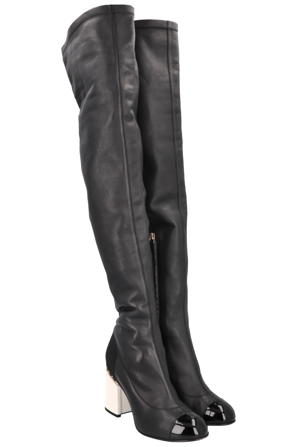 Overknee Boots Leather Black