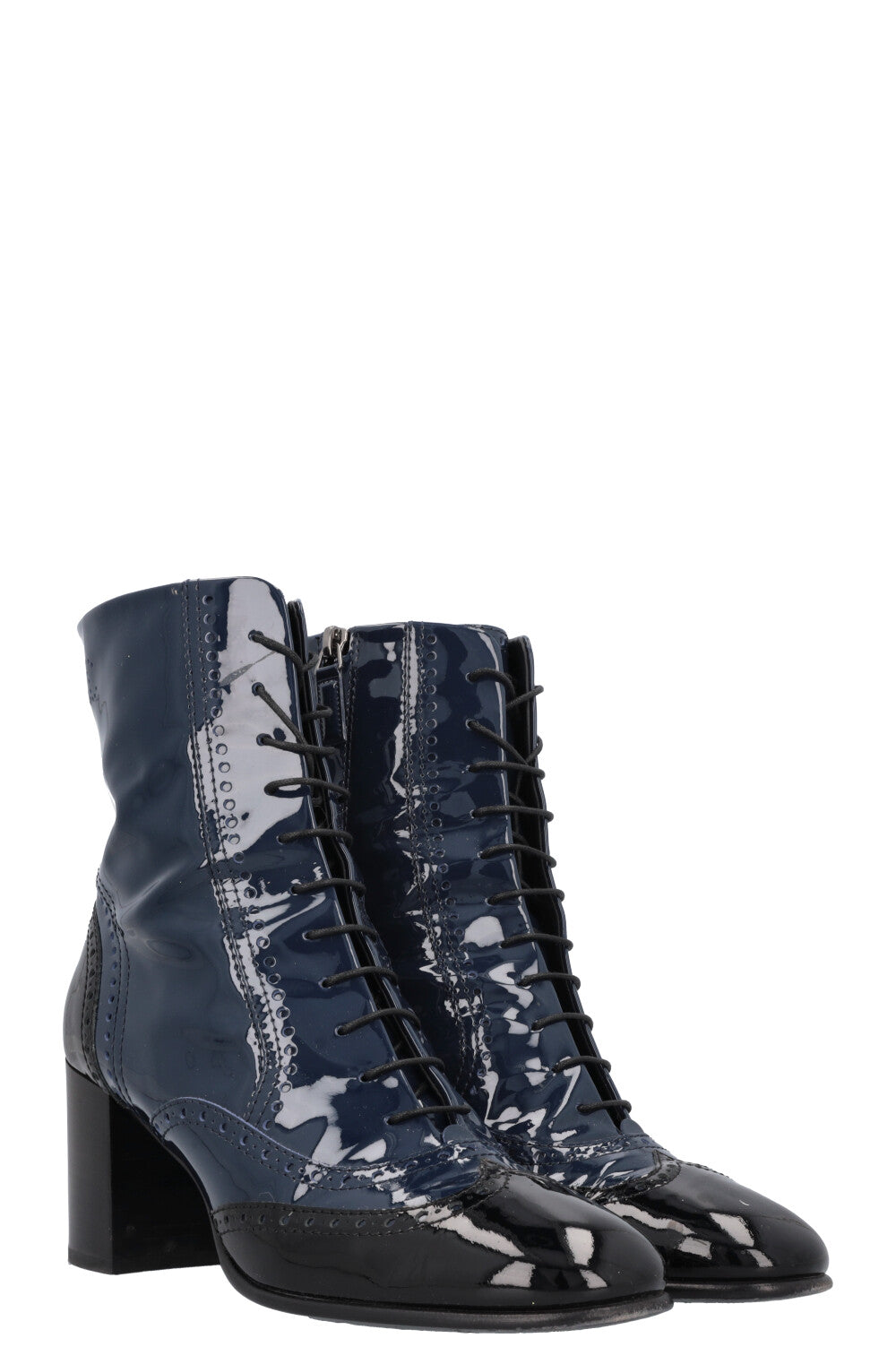 Boots Patent Black Navy