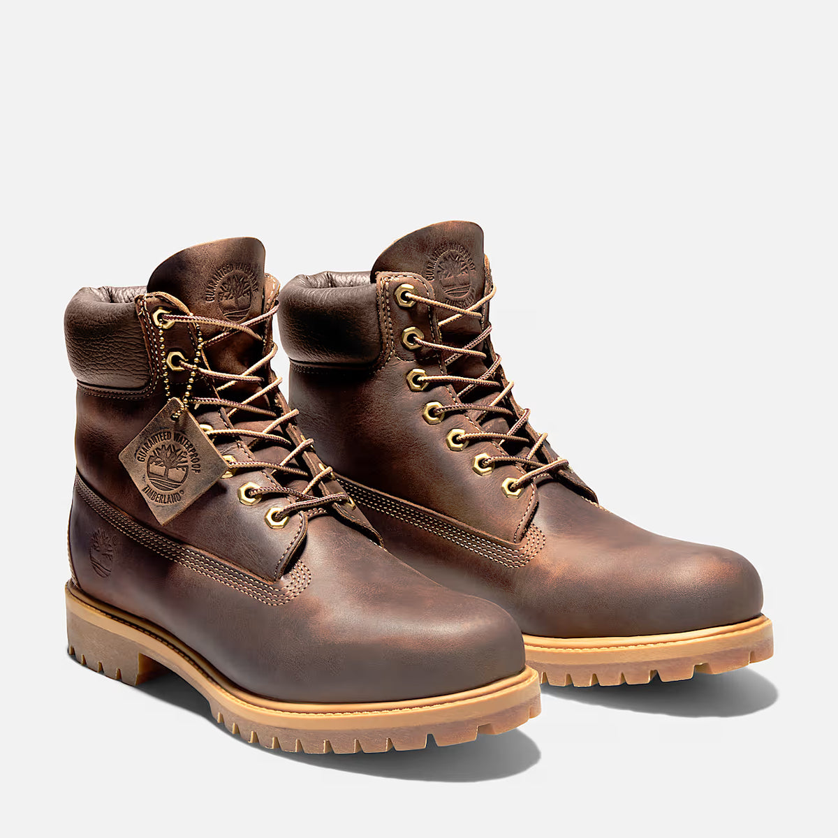 Timberland Premium 6-Inch Waterproof Heritage Boot Medium Brown Full-Grain