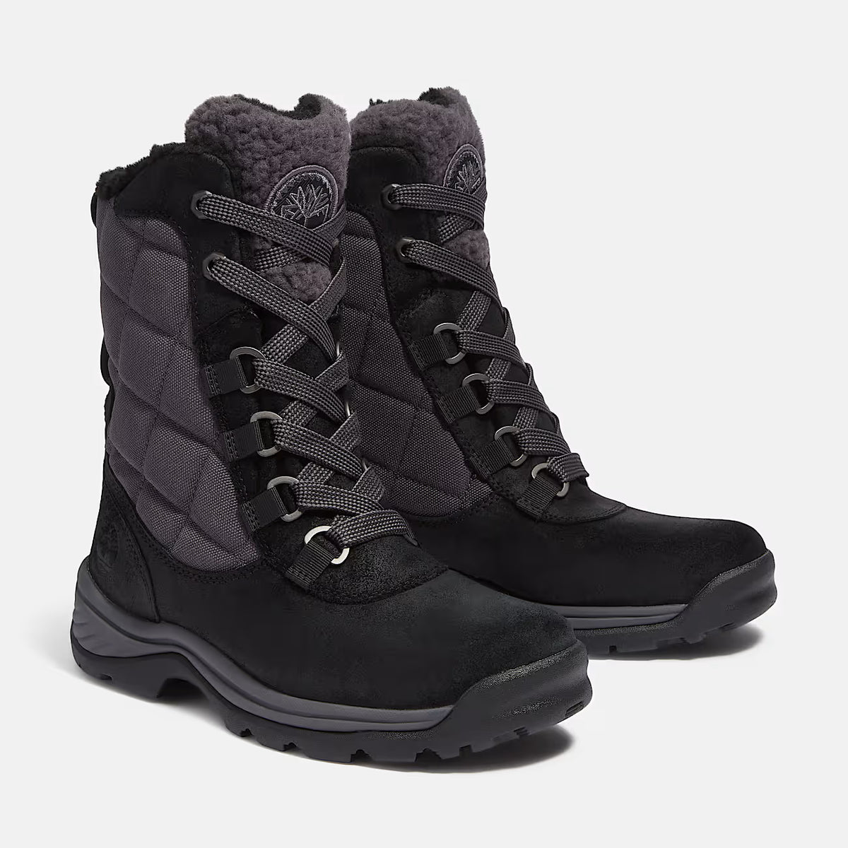 Timberland White Ledge Tall Waterproof Snow Boot Black Suede