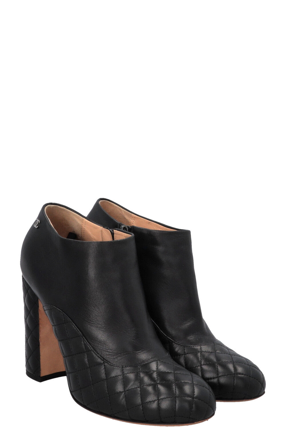 Quilted Ankle Boots Black