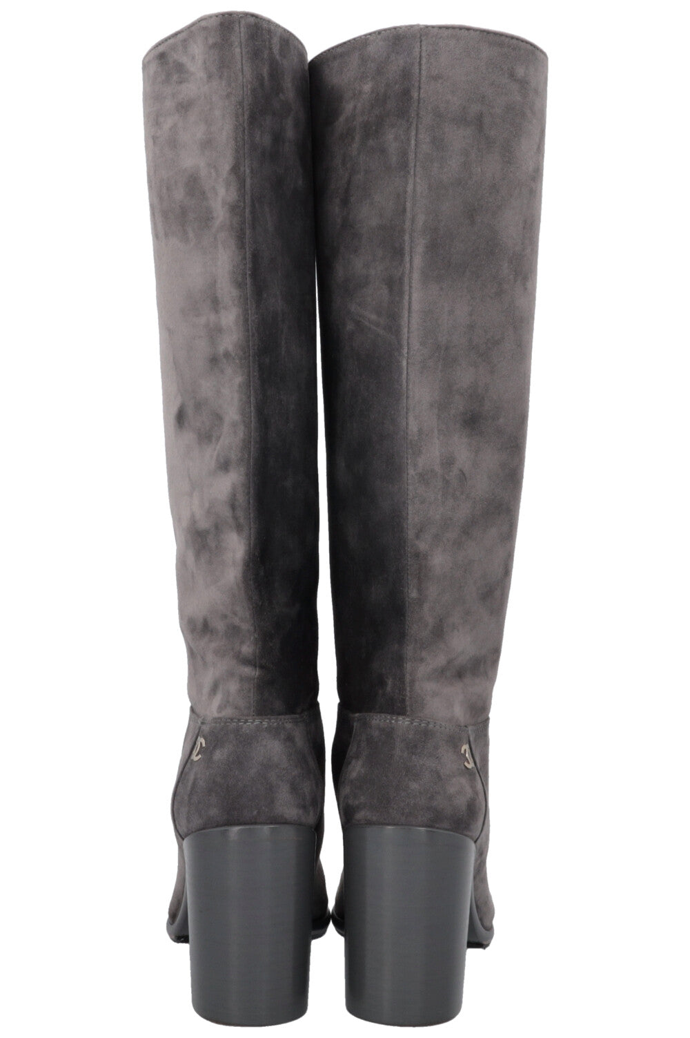 Knee High Boots Gray Suede