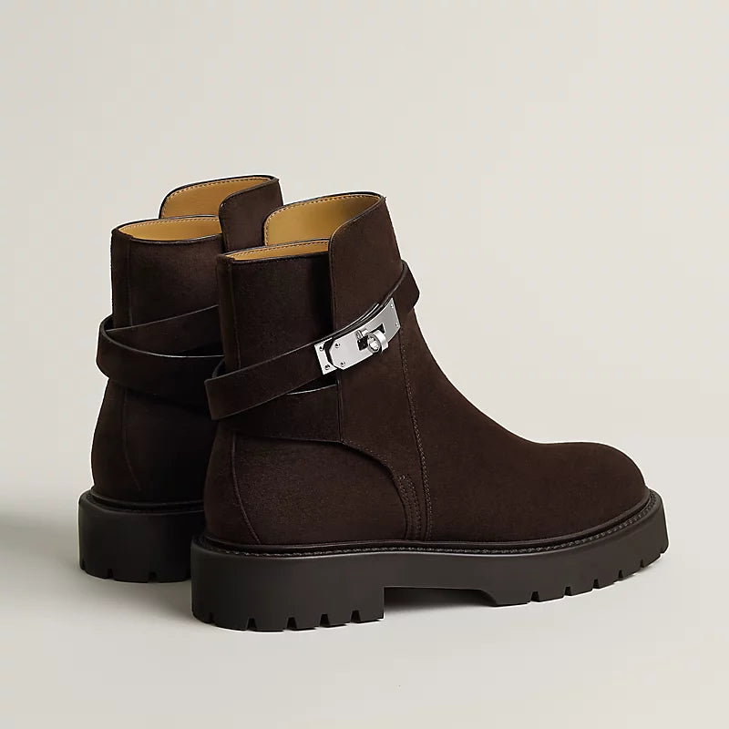Hermes Jeff Ankle Boot Marron Ébène