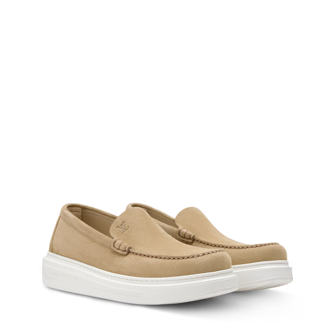 LV Beverly Hills Loafer Suede Calf Leather Beige