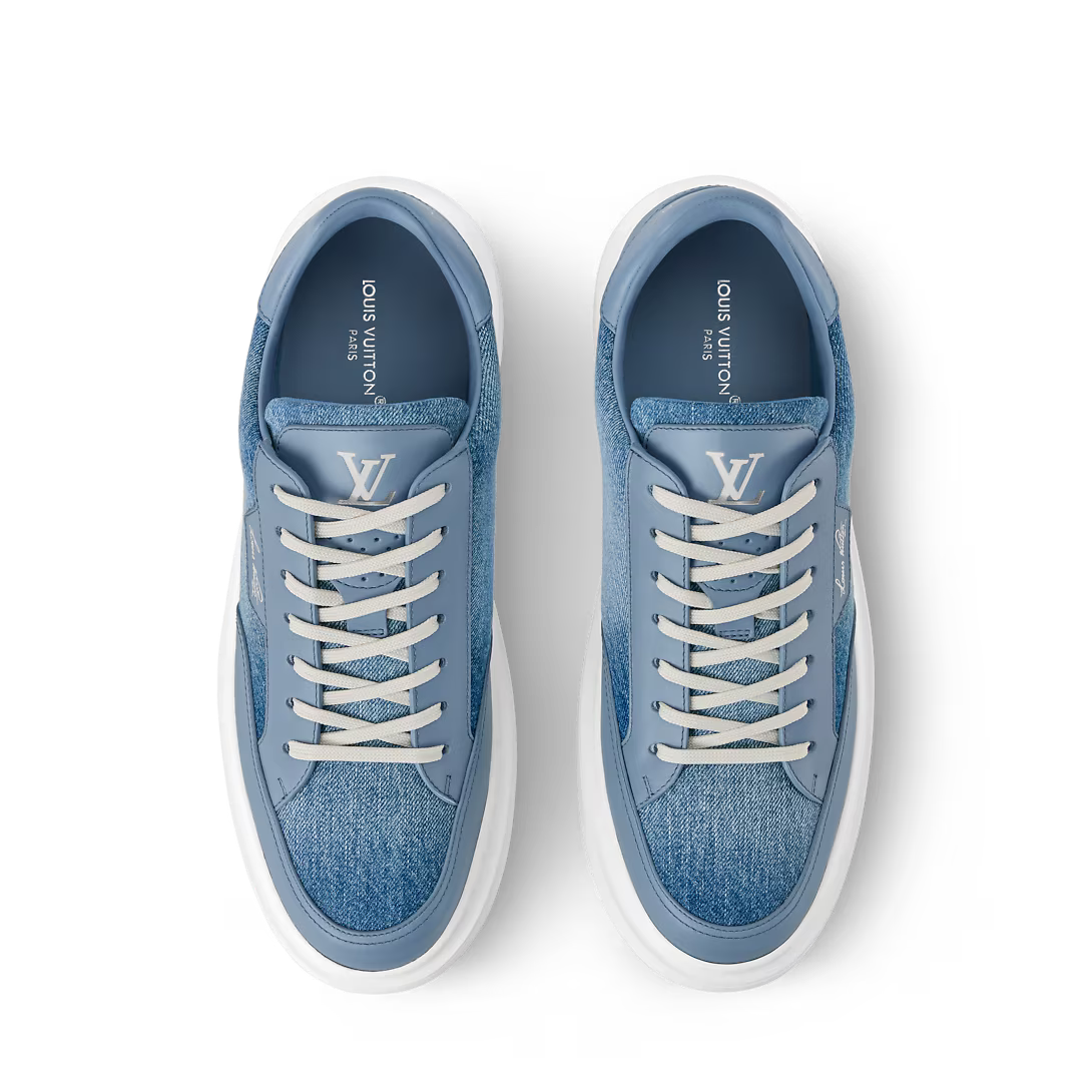 LV Beverly Hills Sneaker Denim Blue M2