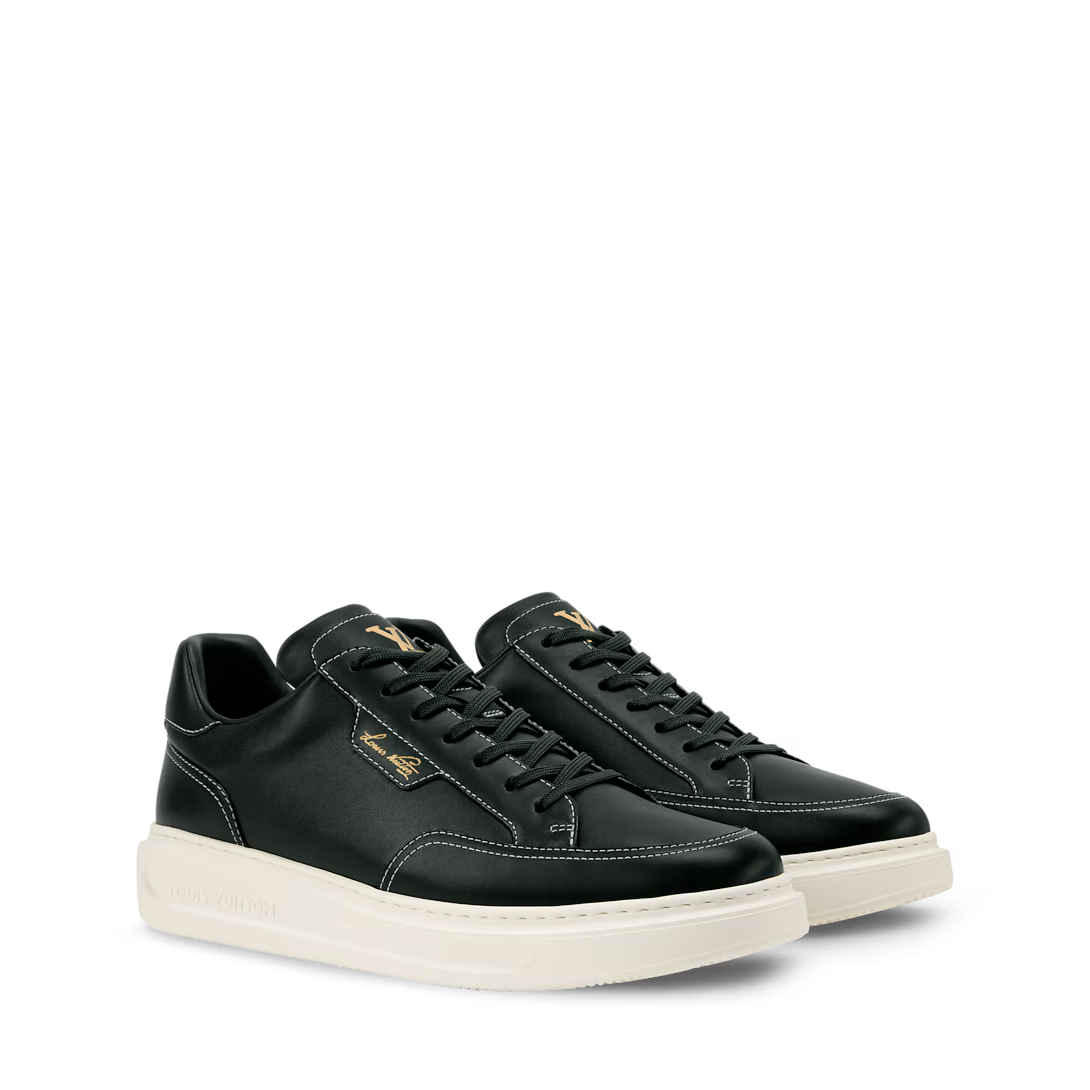 LV Beverly Hills Sneaker Plain Calf Leather Green