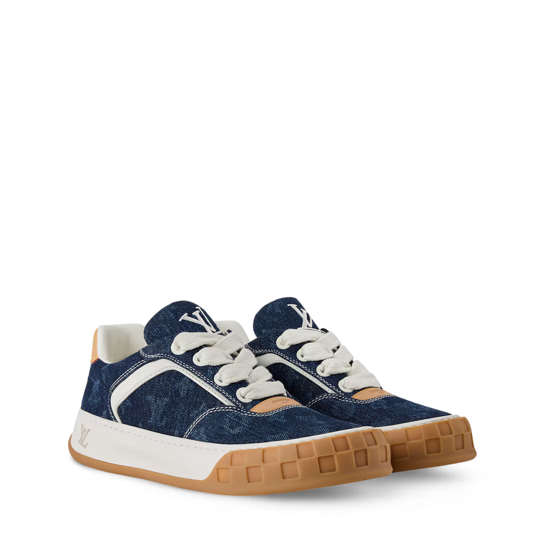 LV Tilted Sneaker Monogram Denim Blue