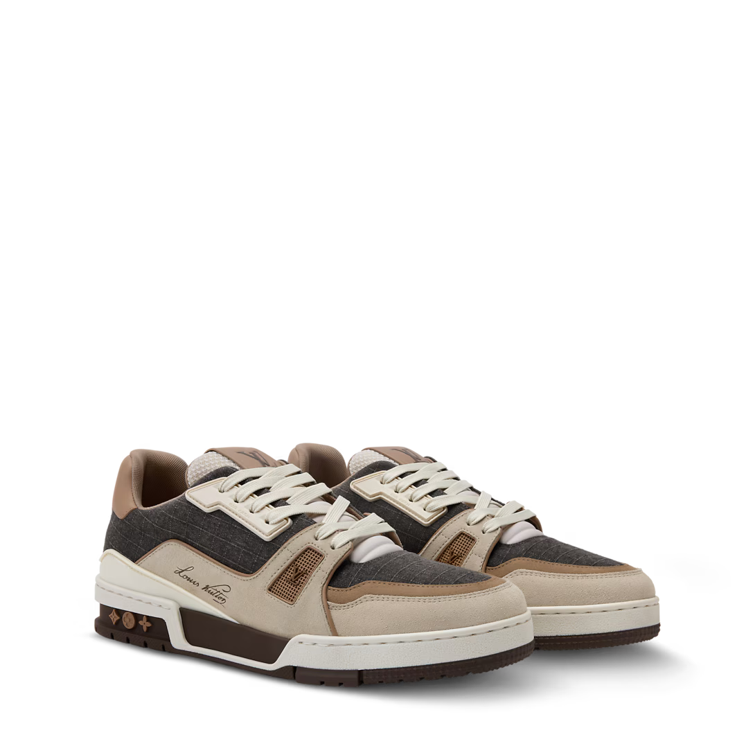 LV Trainer Outdoor Sneaker Textile/Suede Calf Leather Brown