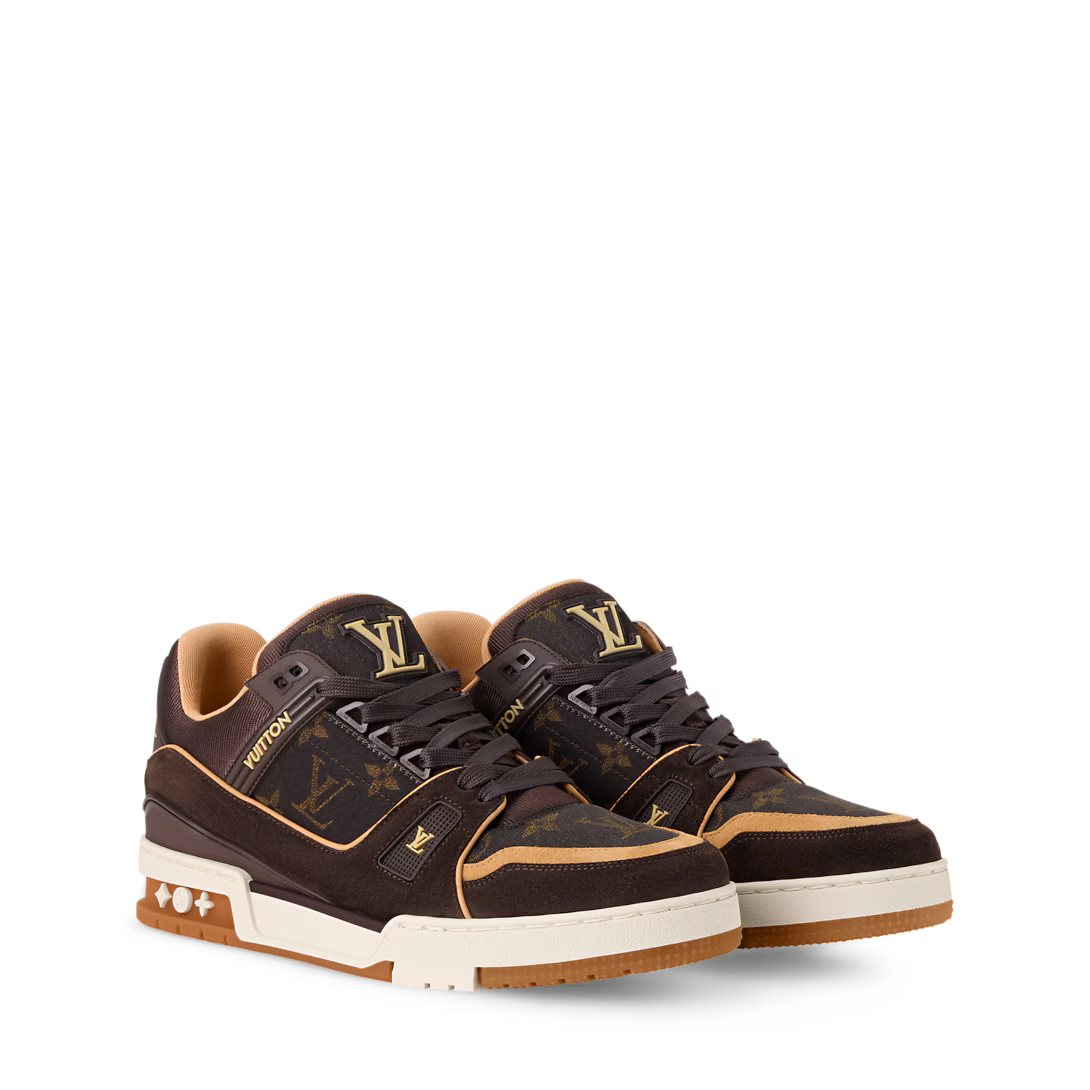 LV Trainer Sneaker Silk Tech Macassar Brown
