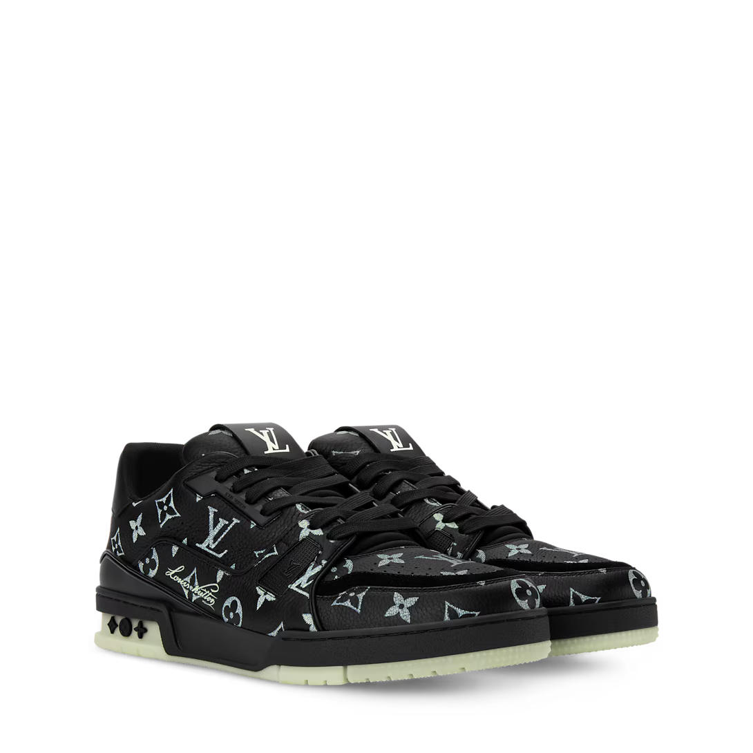 LV Tilted Sneaker Monogram Firefly Printed Calf Leather Black