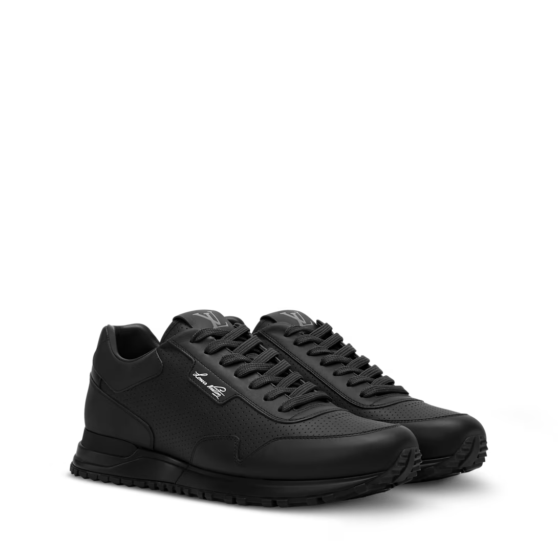 LV Run Away Sneaker Perforated Calf Leather Black