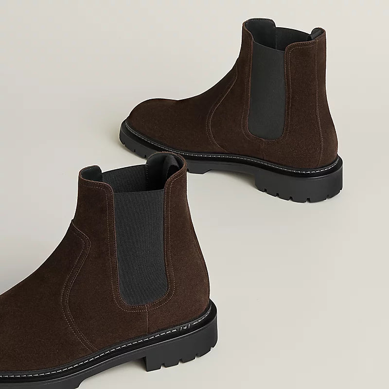 Hermes Mateo Ankle Boot Marron Ébène