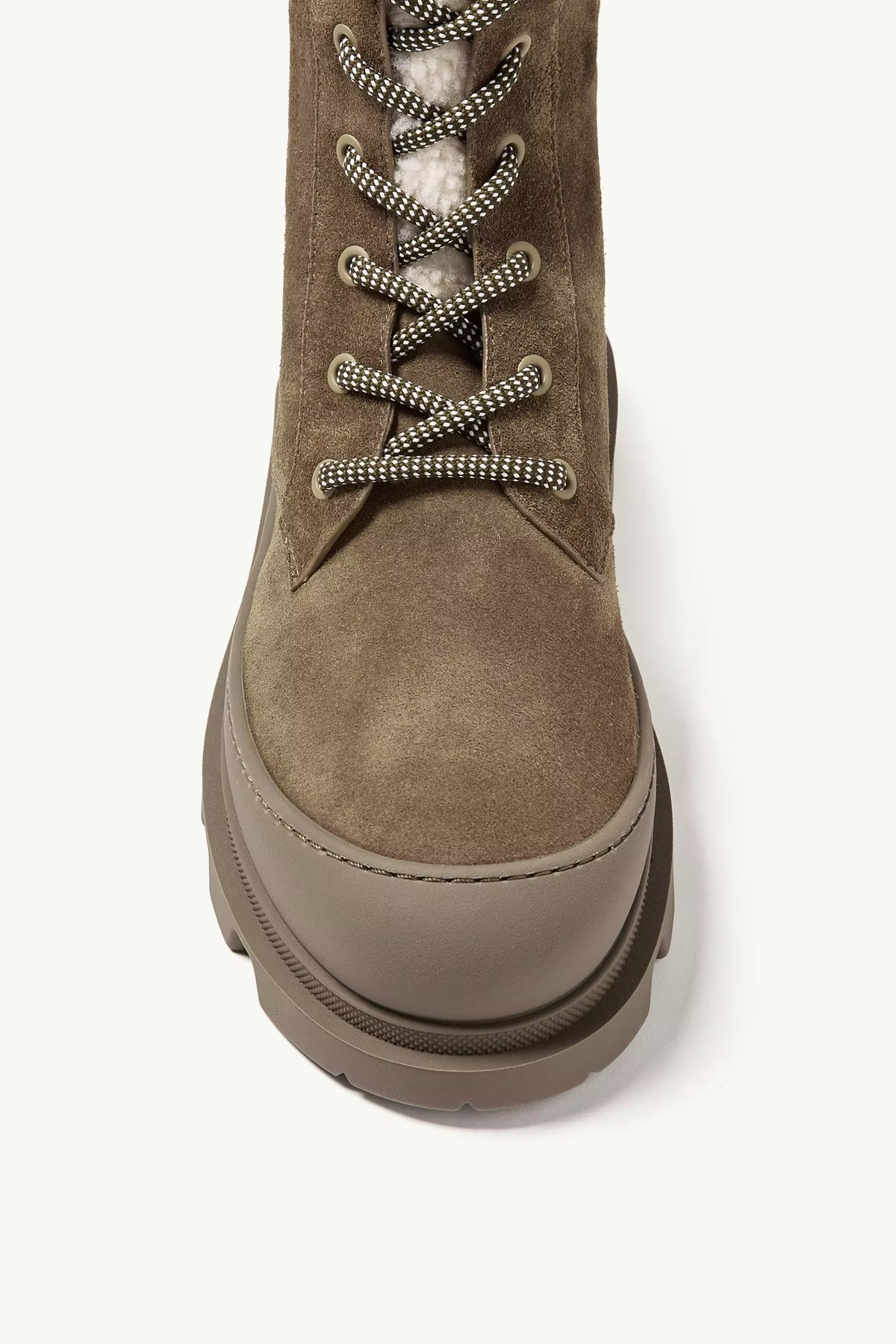 Vera High Suede & Shearling Lace-Up Women’s Boots