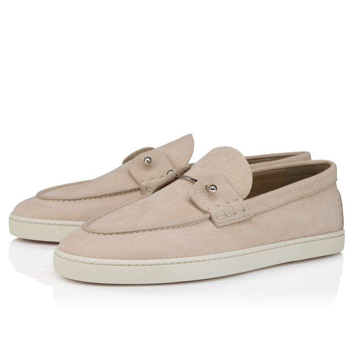 Chambeliboat Boat Shoes Grained Calf Leather Beige