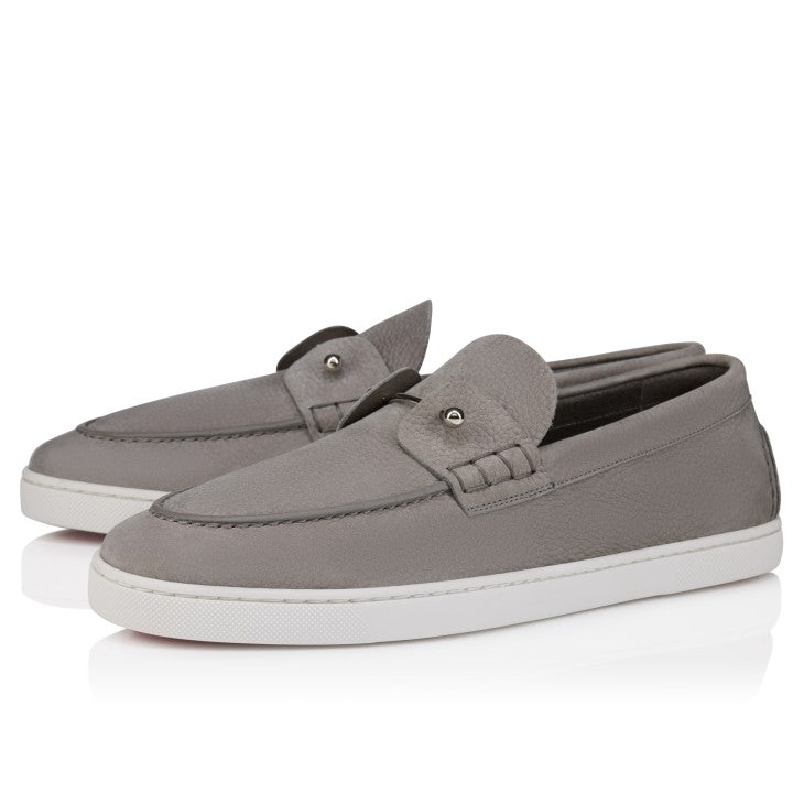 Chambeliboat Boat Shoes Grained Nubuck Leather Phantom Grey