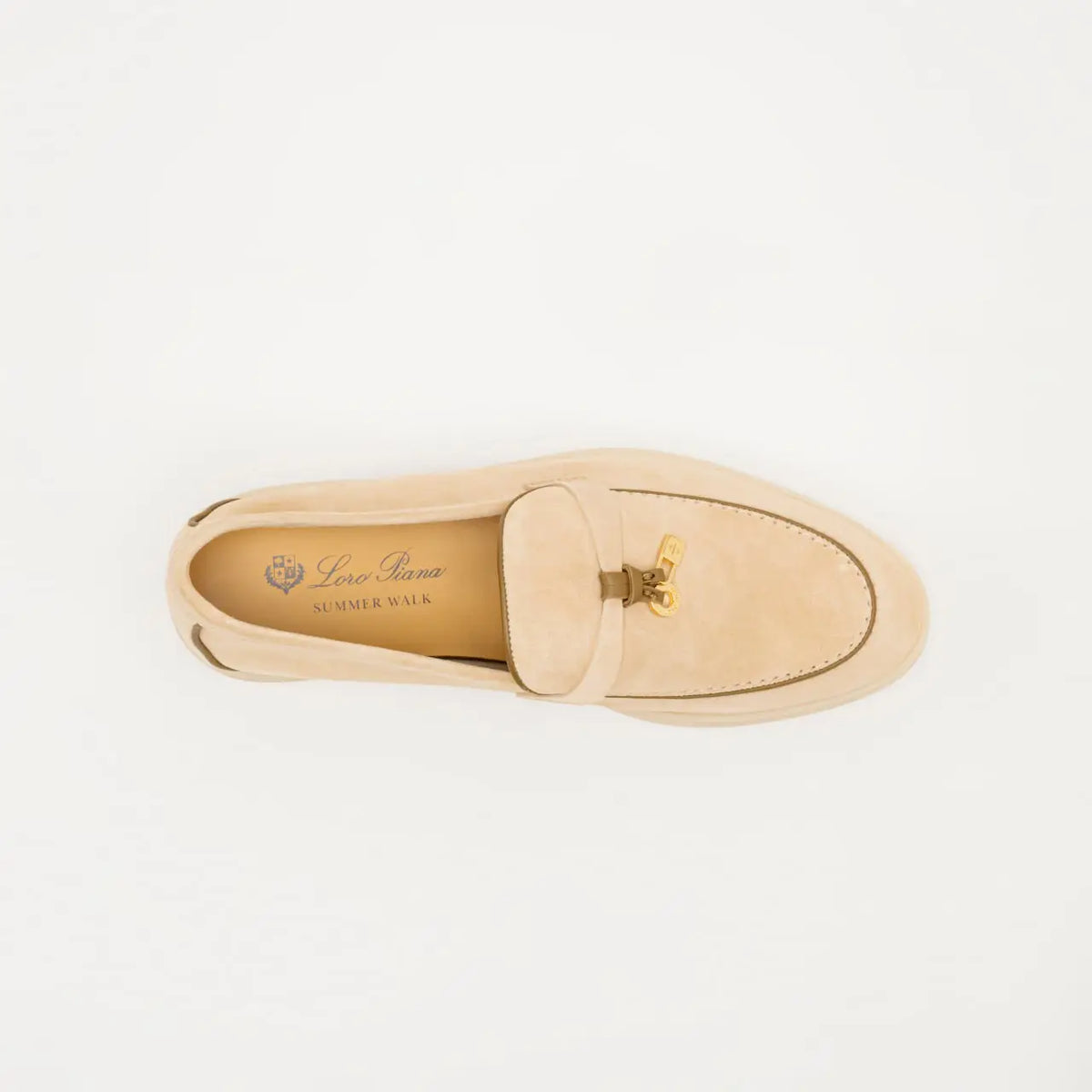 Loro Piana Summer Charms Walk Loafers Beige