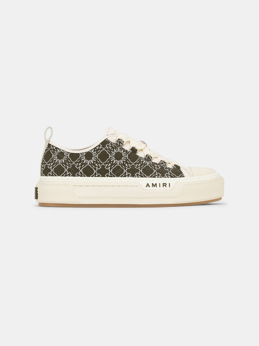 AMIRI Ma Quad Canvas Court Low Sneakers Thyme