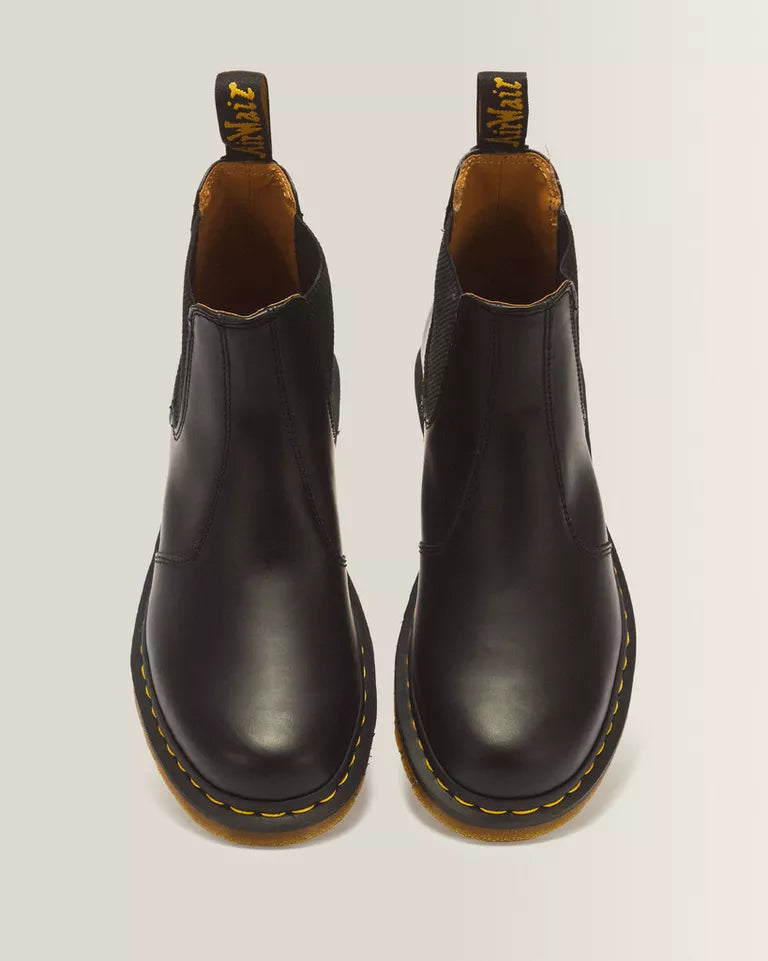 DR.MARTENS 2976 Yellow Stitch Smooth Leather Chelsea Boots