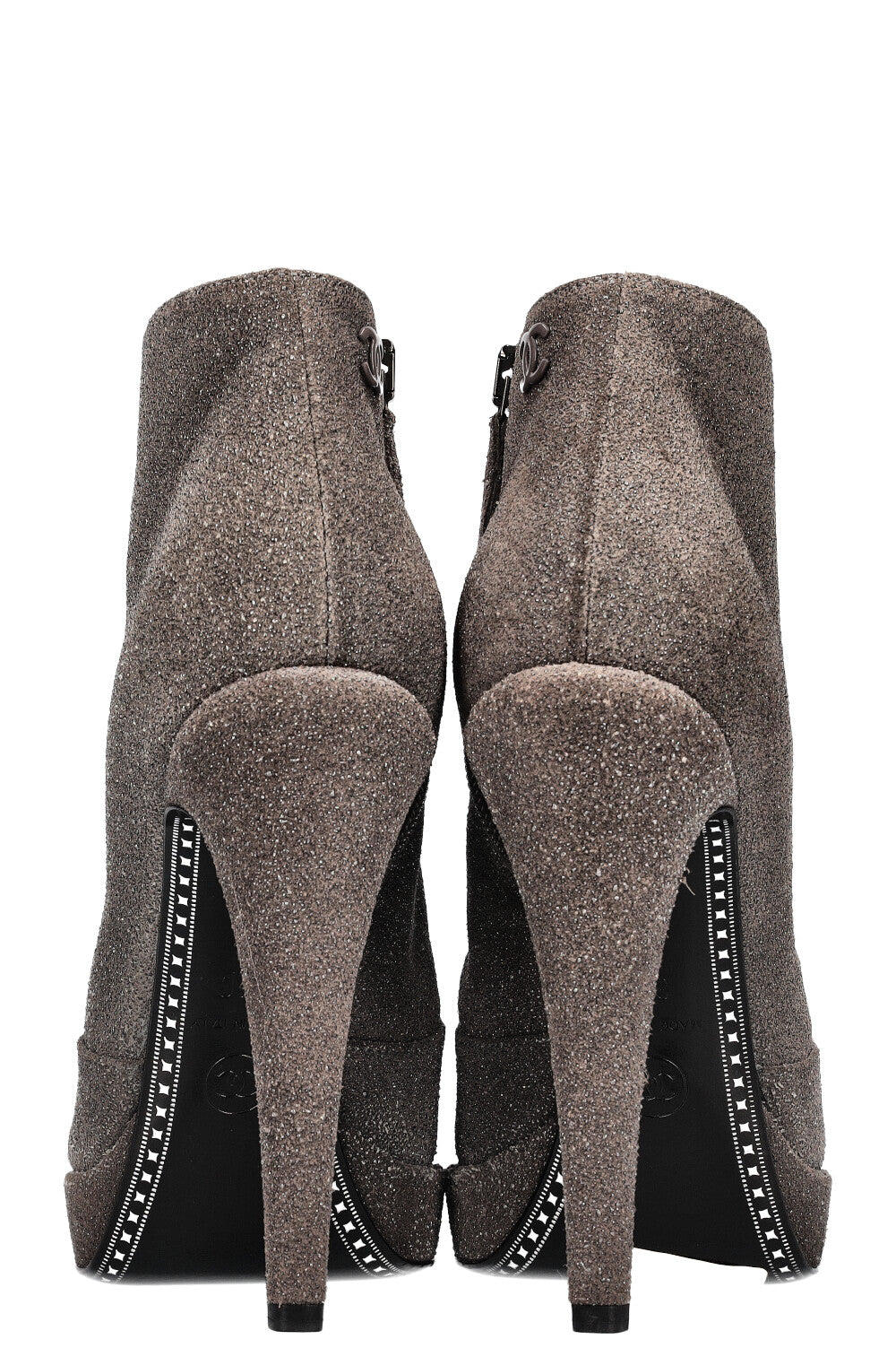 Glitter Ankle Boots Grey