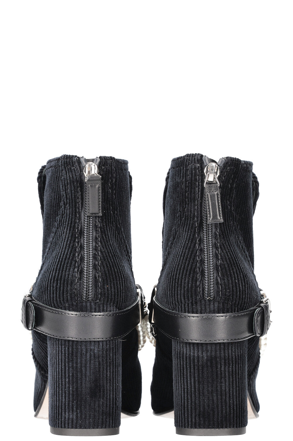 Boots Pearl Chain Cord & Satin Navy