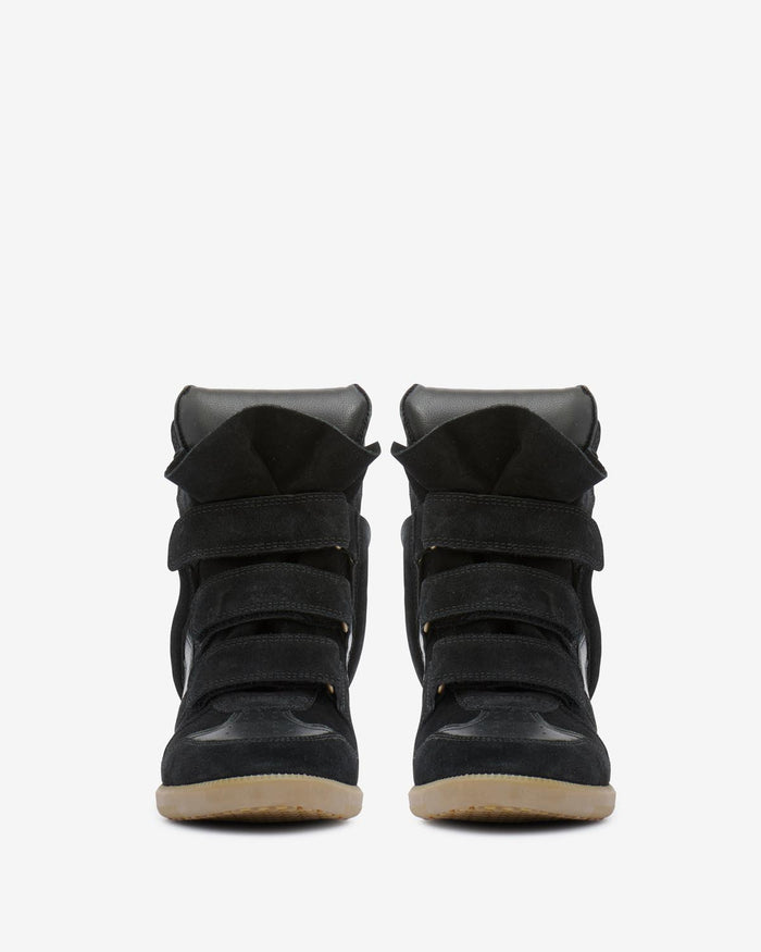 Isabel Marant Bekett Leather Wedge Sneakers Black