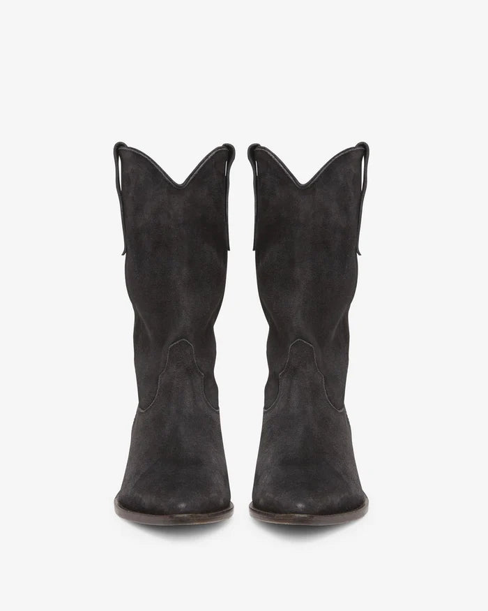 Isabel Marant Duerto Leather Cowboy Boots Black