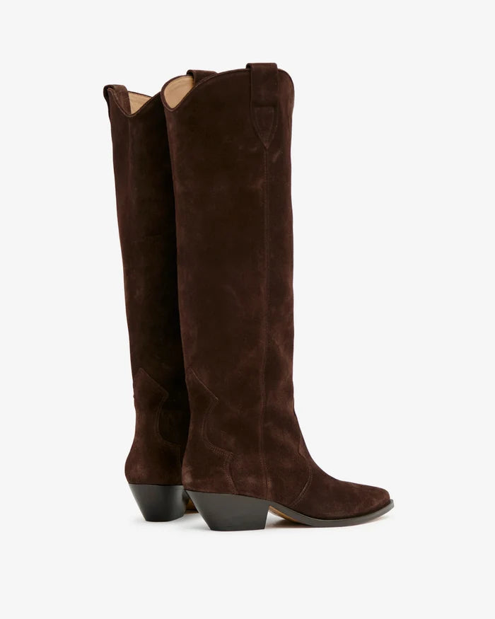 Isabel Marant Denvee Boots Smooth Leather Chocolate