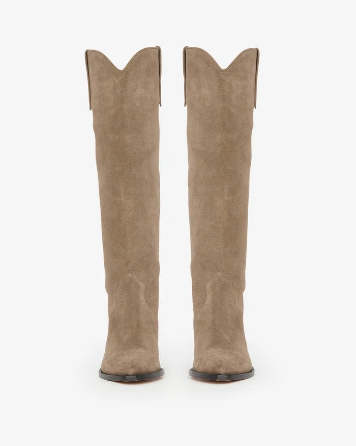 Isabel Marant Denvee Boots Smooth Leather Taupe