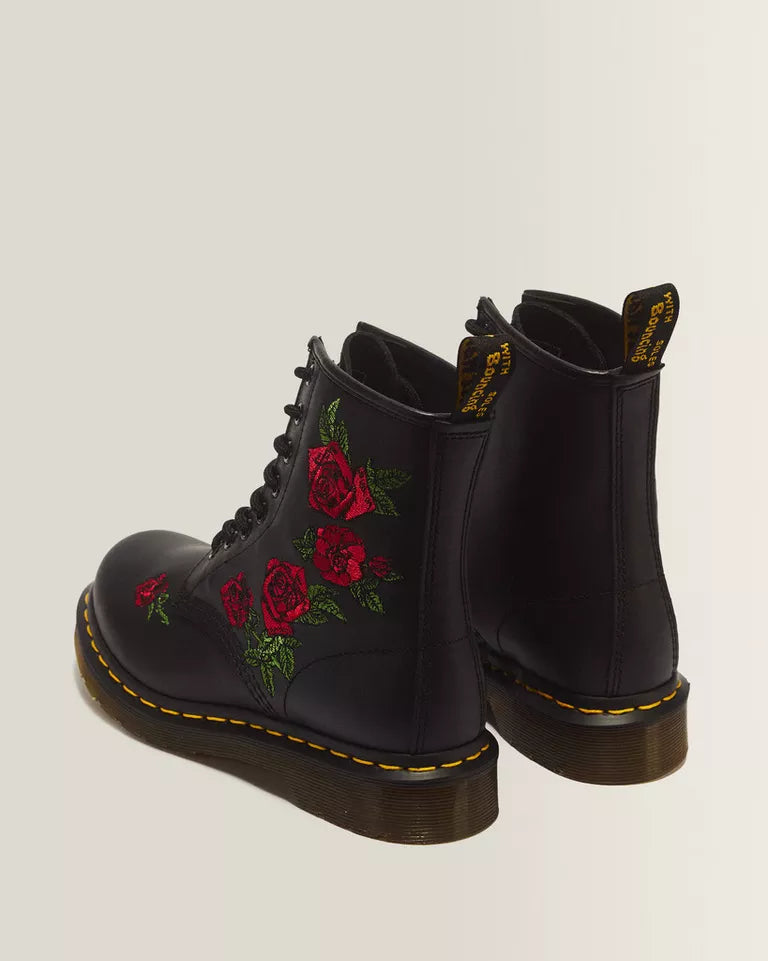 DR. MARTENS 1460 Vonda Floral Leather Lace Boots