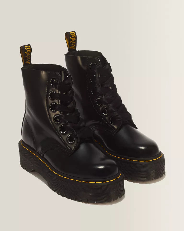 DR. MARTENS Molly Women’s Leather Platform Boots