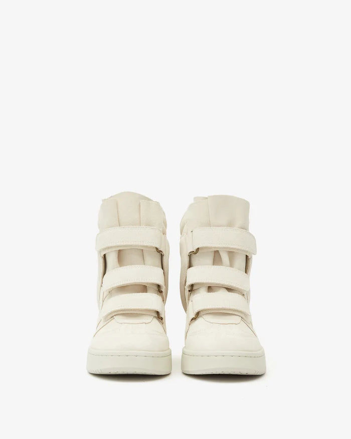 Isabel Marant IM3 Sneakers Smooth Leather High-Top Wedge Ecru