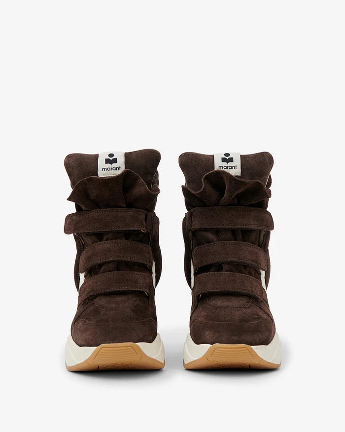 Isabel Marant Balskee Sneakers Suede Wedge Chocolate