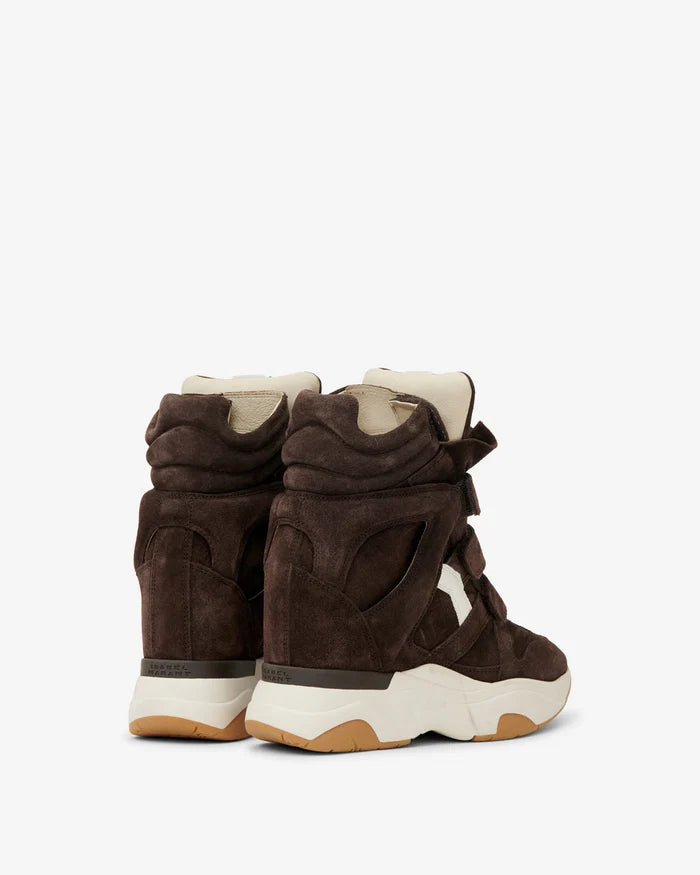 Isabel Marant Balskee Sneakers Suede Wedge Chocolate