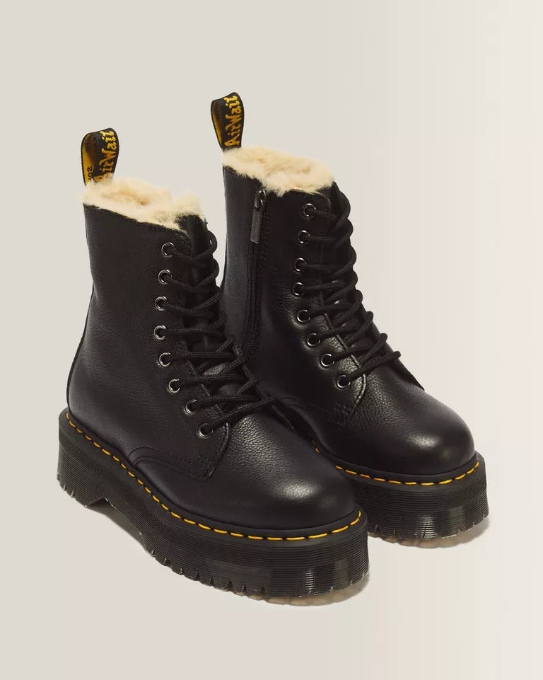 DR. MARTENS Jadon Faux Fur Lined Leather Platform Boots