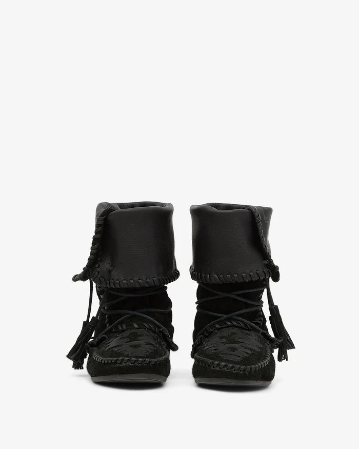 Isabel Marant Winki Boots Braided Suede Leather
