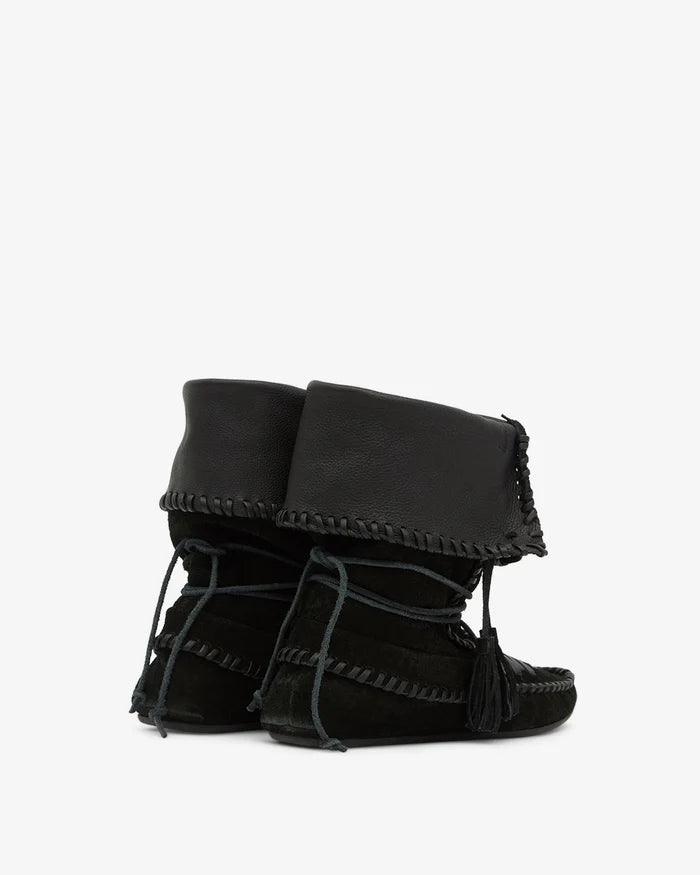 Isabel Marant Winki Boots Braided Suede Leather