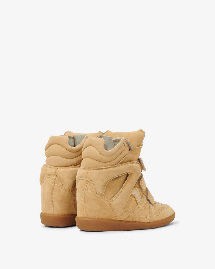 Isabel Marant Bekett Sneakers Suede Wedge Beige