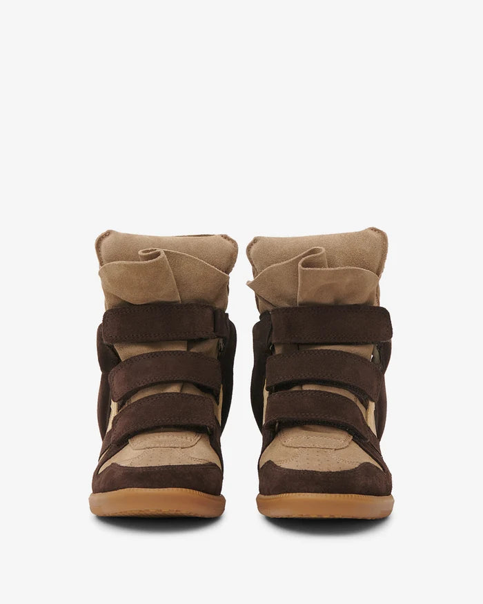 Isabel Marant Bekett Sneakers Suede Wedge Chocolate