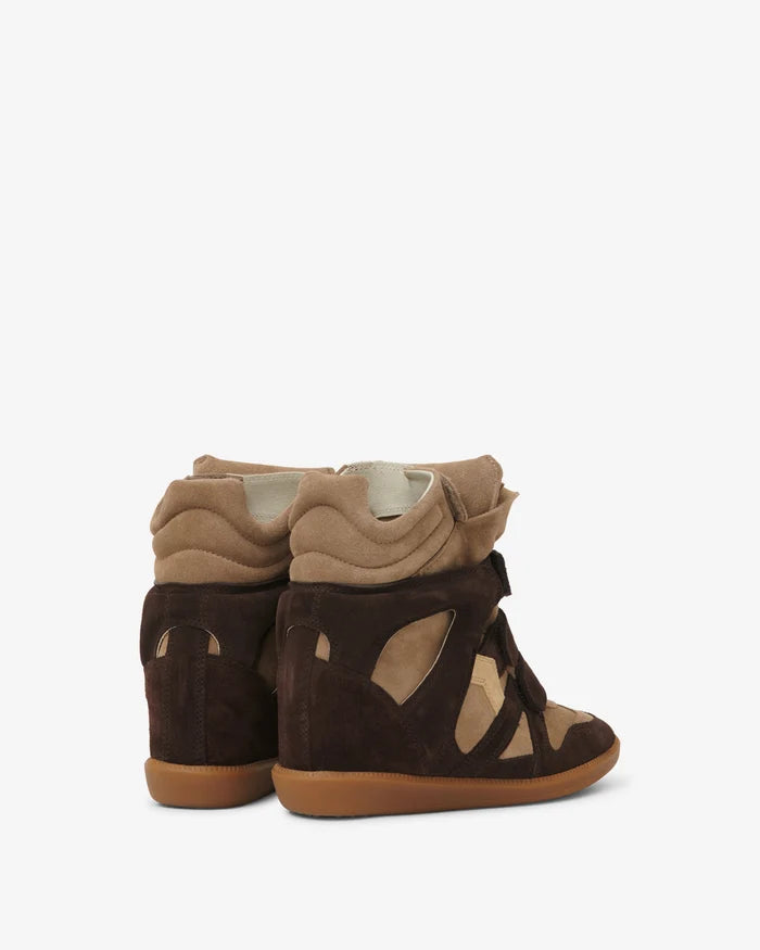 Isabel Marant Bekett Sneakers Suede Wedge Chocolate