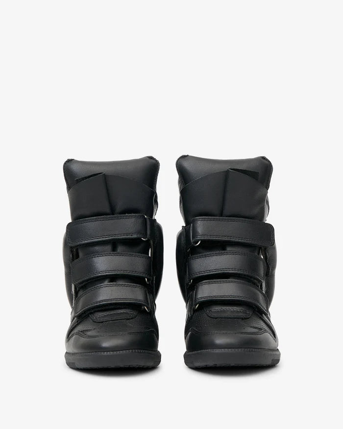 Isabel Marant Bekett Sneakers Smooth Leather Wedge Black